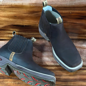 [Kit 4 em 1] Bota Masculina Ortopédica Fazenda de Cano Curto em Couro Legítimo com Boné Modão, Cinto e Carteira GRÁTIS