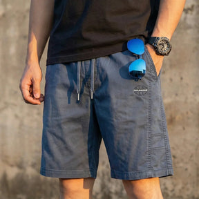 [Leve 4, Pague Só 2!] Bermuda Spartan Masculina em Sarja de Algodão, Poliéster e Elastano de Alta Resistência com Secagem Rápida e Cós Ajustável + BRINDES