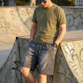 [Leve 4, Pague Só 2!] Bermuda Spartan Masculina em Sarja de Algodão, Poliéster e Elastano de Alta Resistência com Secagem Rápida e Cós Ajustável + BRINDES