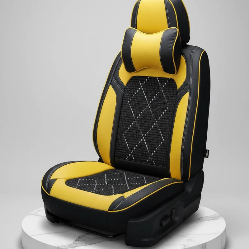 Capa Completa Dominus Automotiva Térmica em Couro Legítimo, Seda Gelada e Malha Extra Forte com Espuma de Memória + Tapete e Capa de Volante GRÁTIS