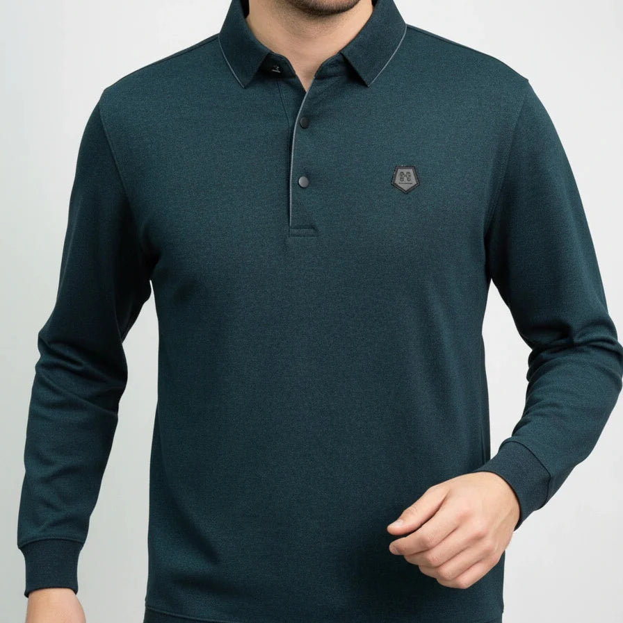 [Leve 5, Pague Só 3] Camisa Polo Ragnar Masculina em Algodão, Poliéster e Elastano com Gola Estruturada e Manga Longa Flexível + BRINDES